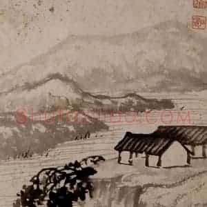1698年 石涛《山水册》国画山水作品图片赏析