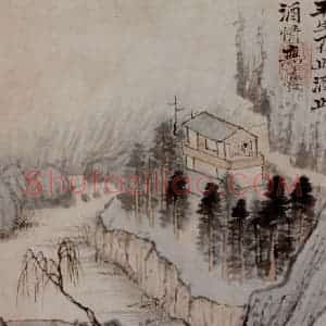 明末清初 石涛《陶潜诗意图》国画综合作品图片赏析