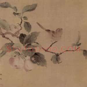 南宋 林椿《果熟来禽图》国画花鸟作品图片赏析