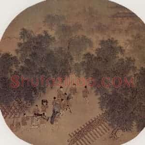 南宋 无名氏《春游晚归图》国画人物作品图片赏析