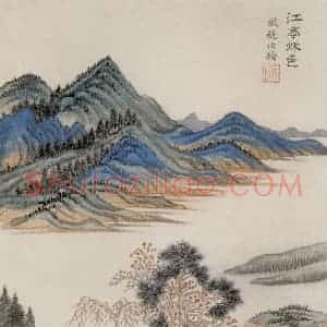 明代 王时敏《仿古山水图册》国画山水作品图片赏析