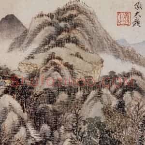 明代 王时敏《仿古山水图册》国画山水作品图片赏析