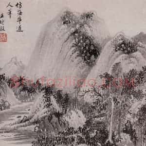 明代 王时敏《山水图册》国画山水作品图片赏析