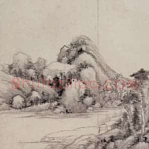 明代 王时敏《仿古山水图册》国画山水作品图片赏析