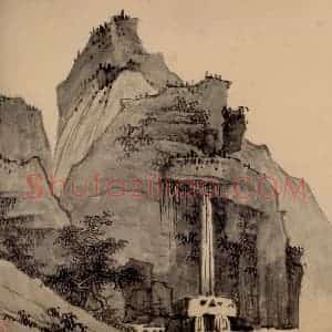 清代 弘仁《山水册》国画山水作品图片赏析
