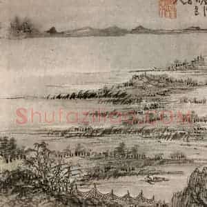 清代 髡残《山水册》国画山水作品图片赏析