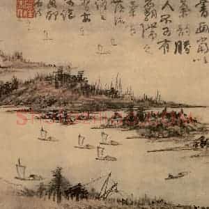 清代 髡残《山水册》国画山水作品图片赏析