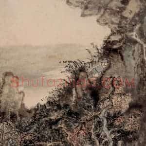 清代 髡残《山水册》国画山水作品图片赏析