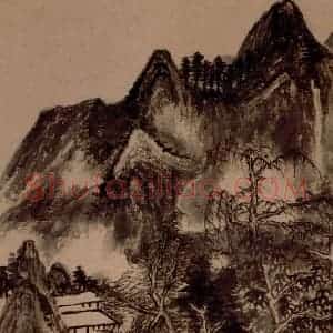 清代 髡残《山水册》国画山水作品图片赏析