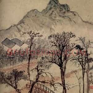 清代 石涛《书画册》国画山水作品图片赏析