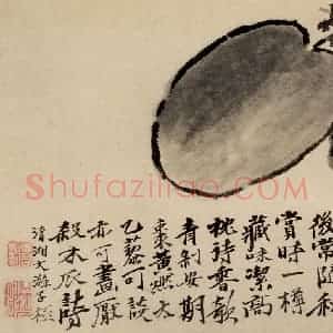 清代 石涛《蔬果册》国画花鸟作品图片赏析