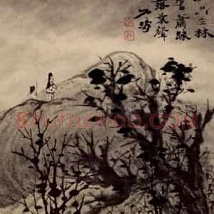 清代 石涛《山水册》国画山水作品图片赏析