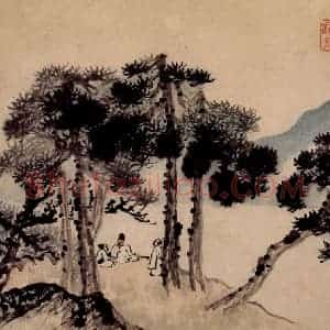 清代 石涛《山水册》国画山水作品图片赏析