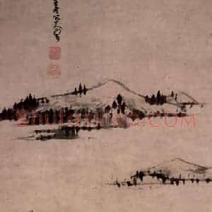 清代 朱耷《双栖图轴》国画花鸟作品图片赏析
