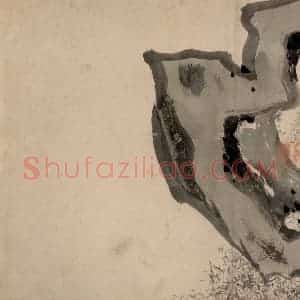 清代 朱耷《墨花册》国画花鸟作品图片赏析