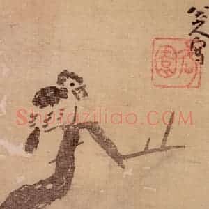 清代 朱耷《花鸟册》国画花鸟作品图片赏析