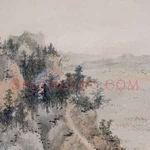 60年代 谢稚柳《华山东峰图》国画山水作品图片赏析