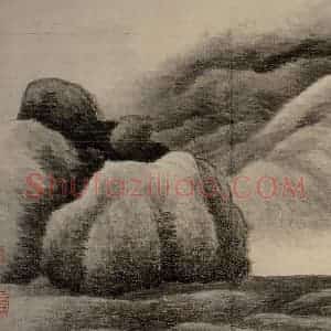清代 龚贤《山水册》国画山水作品图片赏析
