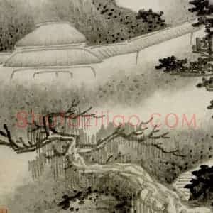 清代 龚贤《八景山水页装卷》国画山水作品图片赏析