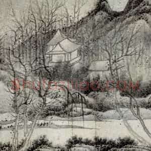 清代 龚贤《山水册》国画山水作品图片赏析