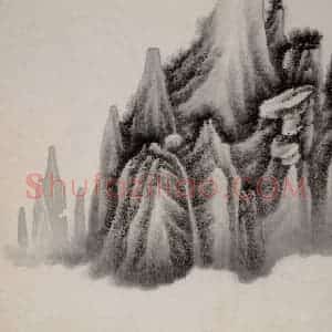 清代 龚贤《山水册》国画山水作品图片赏析