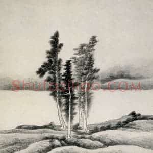 清代 龚贤《山水册》国画山水作品图片赏析