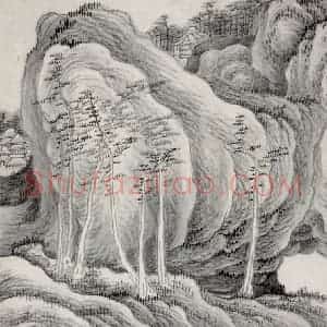 清代 龚贤《山水册》国画山水作品图片赏析