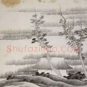 清代 龚贤《山水册》国画山水作品图片赏析