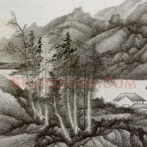 清代 龚贤《自藏山水册》国画山水作品图片赏析