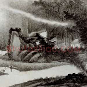 清代 龚贤《自藏山水册》国画山水作品图片赏析