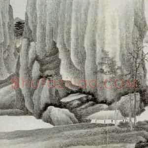 清代 龚贤《自藏山水册》国画山水作品图片赏析