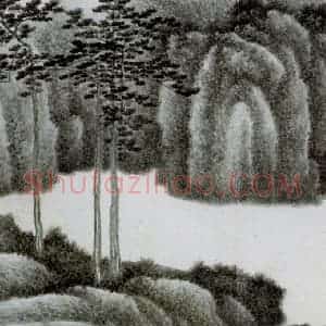 清代 龚贤《自藏山水册》国画山水作品图片赏析