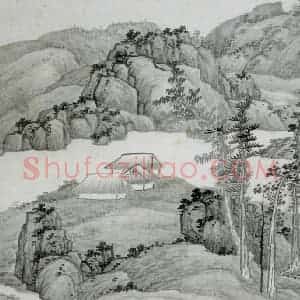 清代 龚贤《自藏山水册》国画山水作品图片赏析