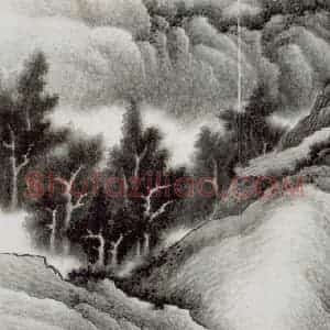 清代 龚贤《自藏山水册》国画山水作品图片赏析