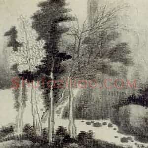 清代 龚贤《山水册》国画山水作品图片赏析