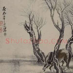 清代 张穆《禽鸟骏马图册》国画花鸟作品图片赏析