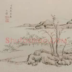 清代 张穆《郑邑侯思诗书画册》国画花鸟作品图片赏析