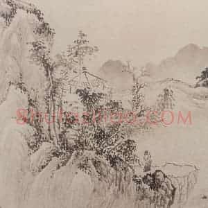 清代 张穆《郑邑侯思诗书画册》国画山水作品图片赏析