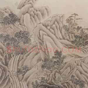 清代 张穆《郑邑侯思诗书画册》国画山水作品图片赏析