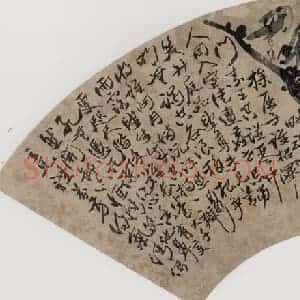 清代 张嘉谟《籣花图扇面》国画花鸟作品图片赏析