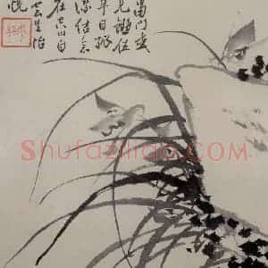 清代 张嘉谟《籣石图册》国画花鸟作品图片赏析
