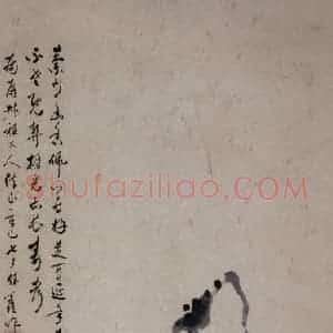 清代 张嘉谟《籣石图轴》国画花鸟作品图片赏析