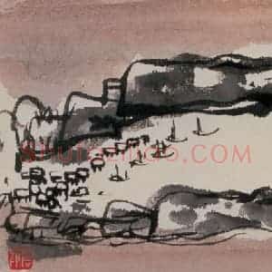 清代 黄般若《香江野趣图册》国画山水作品图片赏析