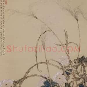 清代 邓白《秋汀野鹭图轴》国画花鸟作品图片赏析