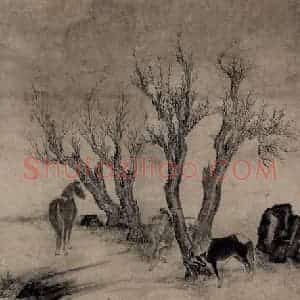 清代 张穆《八骏图轴》国画花鸟作品图片赏析