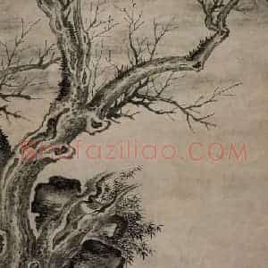 清代 张穆《古木名驹图轴》国画花鸟作品图片赏析