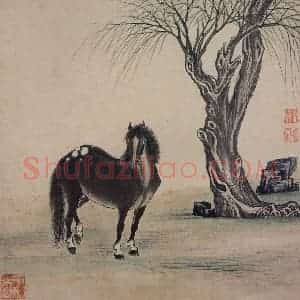 清代 张穆《马图册》国画花鸟作品图片赏析