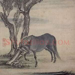 清代 张穆《马图册》国画花鸟作品图片赏析