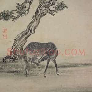 清代 张穆《马图册》国画花鸟作品图片赏析