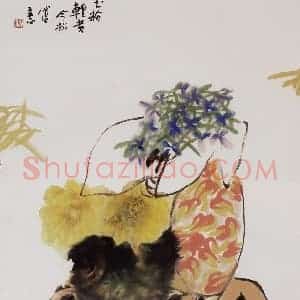 1996年 冯今松《玉粉轻黄》国画花鸟作品图片赏析